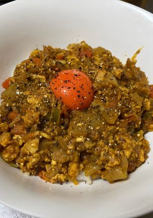 トマトを買い忘れた余り野菜のヘルシー無水カレー-レシピのメイン写真