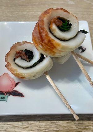 竹輪の梅ねぎ海苔巻き-レシピのメイン写真