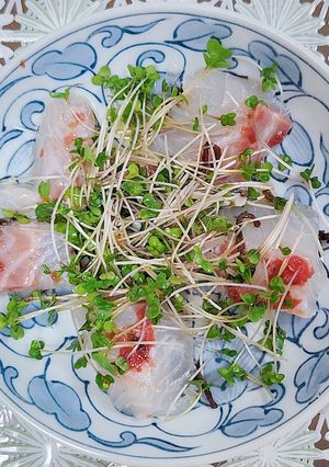 真鯛の梅昆布カルパッチョ-レシピのメイン写真