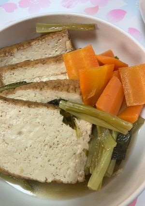 厚揚げと小松菜の煮物-レシピのメイン写真