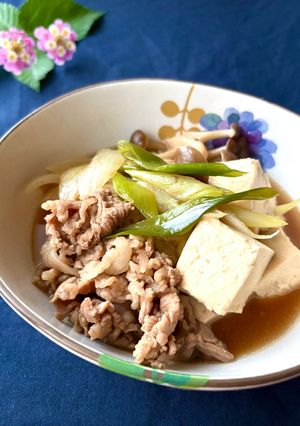 簡単夕食・おつまみ★フライパンで甘辛〜肉豆腐-レシピのメイン写真