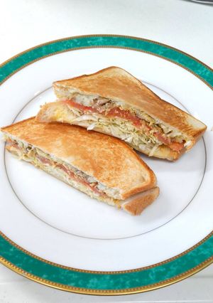 鯖缶のホットサンド　カレー風味-レシピのメイン写真