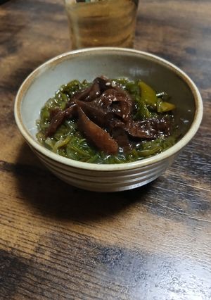 あけび醤油砂糖煮のせ和布蕪-レシピのメイン写真