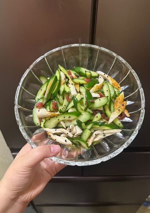きゅうりと竹輪のカリカリ梅入り昆布茶和え-レシピのメイン写真