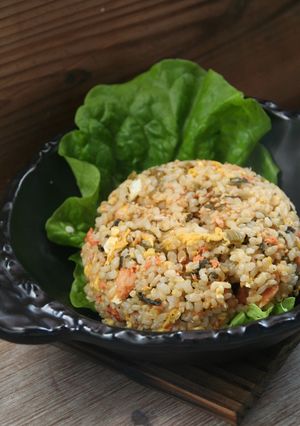 鮭と高菜の玄米チャーハン-レシピのメイン写真