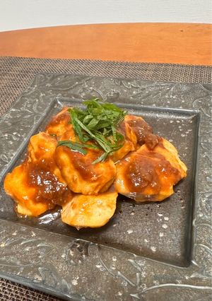 ご飯が止まらない！鶏むね肉の梅にんにくソテー-レシピのメイン写真
