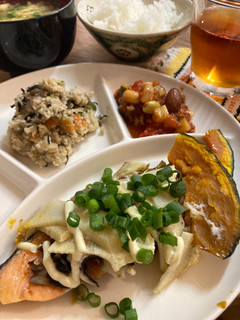 鮭と野菜の蒸し焼き-レシピのメイン写真