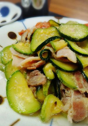＊ズッキーニと豚肉の梅味噌炒め＊-レシピのメイン写真