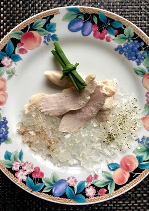アロエジュースと鶏ハムのさっぱり前菜-レシピのメイン写真