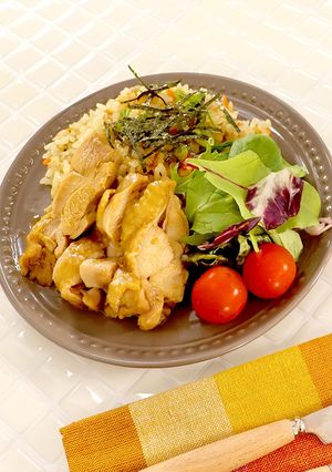 時短レシピ♪照り焼きチキン&炊き込みご飯-レシピのメイン写真
