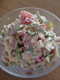 ゴーヤと炒り卵のサラダ(o^—^o)-レシピのメイン写真