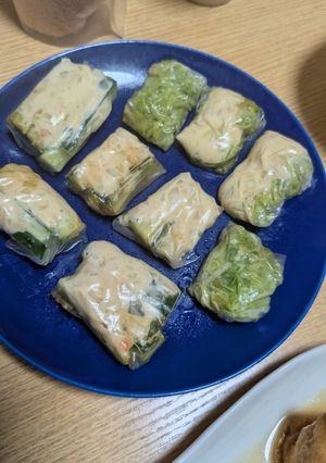 ライスペーパーでもちもち野菜ツナマヨ巻き-レシピのメイン写真
