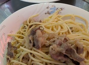 簡単★牛こま肉のめんぽん醤油パスタ-レシピのメイン写真