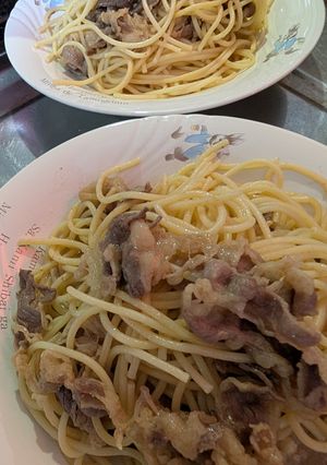 簡単★牛こま肉のめんぽん醤油パスタ-レシピのメイン写真