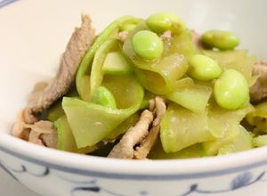 美味★シンプル★豚肉と瓜と枝豆の醤油炒め-レシピのメイン写真