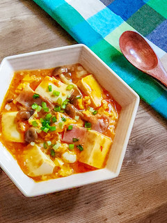 ♡豆腐ときのこの卵チリソース煮♡-レシピのメイン写真