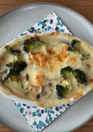 玄米クリームえびグラタン-レシピのメイン写真
