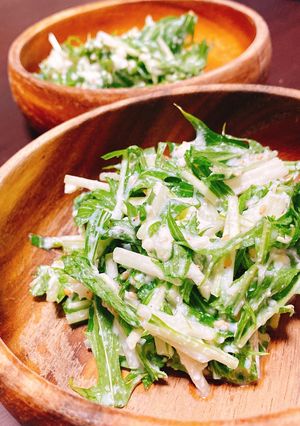 豆腐ソースの水菜サラダ-レシピのメイン写真