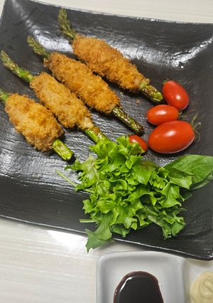 一足早く春めく食卓を！アスパラフライ！-レシピのメイン写真