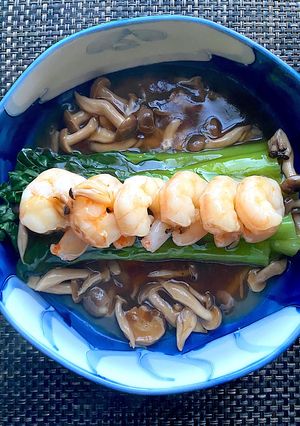 ターサイ丸ごと　キノコあんかけ-レシピのメイン写真