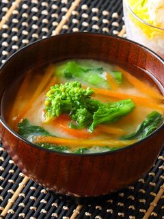 菜の花のみそ汁-レシピのメイン写真