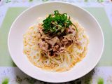 夏簡単昼食夕飯豚しゃぶ味噌ダレ冷やし素麺