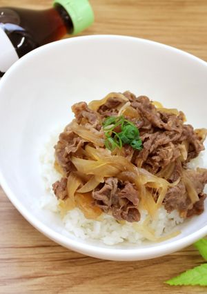 【あまかつゆ】麺つゆで時短牛丼-レシピのメイン写真