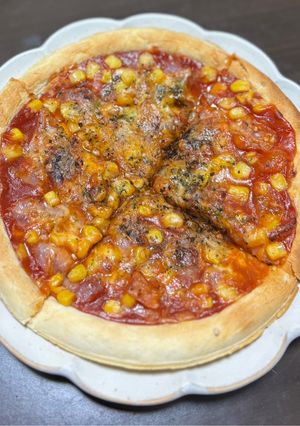 ベーコンとコーンのピザ-レシピのメイン写真