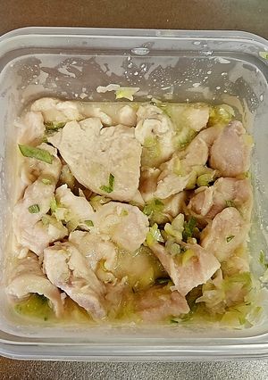 クッキングプロで鶏むね肉のねぎ塩麹和え-レシピのメイン写真