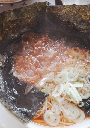 山形　こんにゃくそば　めかぶ-レシピのメイン写真