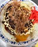 お好み焼き目玉焼き 味変 リメイク