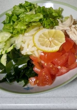 さっぱり♡塩レモンの冷たいサラダうどん♡-レシピのメイン写真