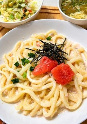 明太クリームうどん-レシピのメイン写真