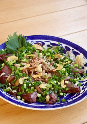 薬味たっぷりのカツオのお刺身-レシピのメイン写真
