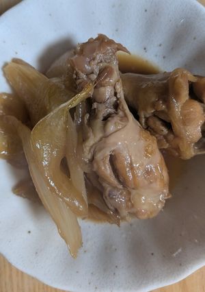 手羽元と玉ねぎの煮物-レシピのメイン写真