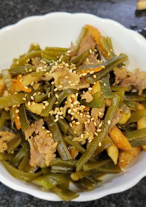 給食の味。茎ワカメの炒め煮-レシピのメイン写真