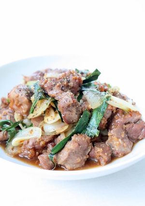 【Bistro豚カシラのスタミナ炒め】-レシピのメイン写真
