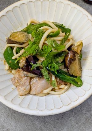 「夏野菜の味噌󠄀焼きうどん✨」-レシピのメイン写真