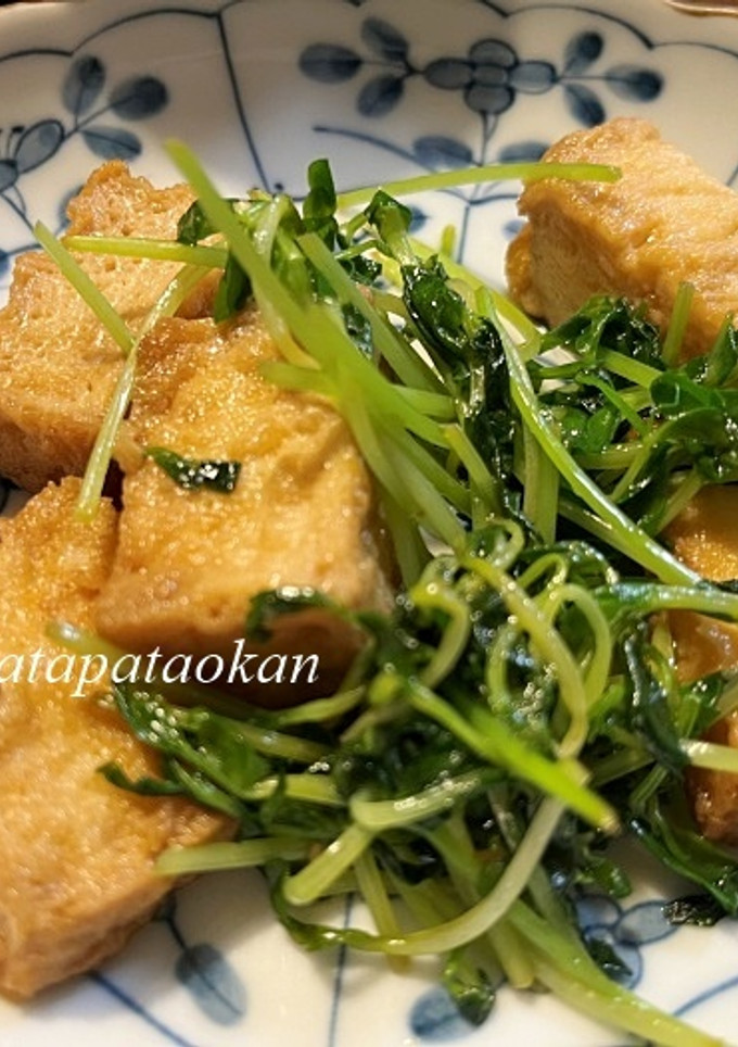 厚揚げと豆苗のピリ辛炒め-レシピのメイン写真