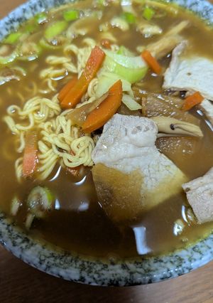 即席麺でカレーラーメン。-レシピのメイン写真