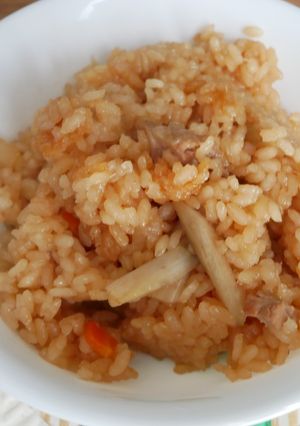 不器用煮豚チャーシュー残り汁炊き込みご飯-レシピのメイン写真
