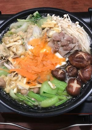 お鍋にヒラヒラ人参-レシピのメイン写真