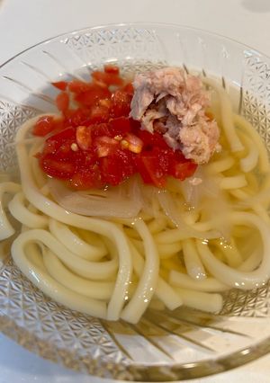冷やし麺のお供　ツナとまとオニオン-レシピのメイン写真