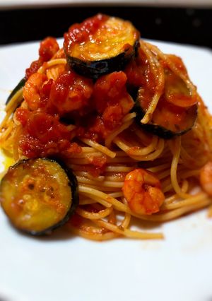 エビとズッキーニのマリナーラ風パスタ-レシピのメイン写真