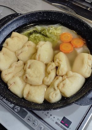 白菜と大根のチーズ入り餅巾着鍋-レシピのメイン写真