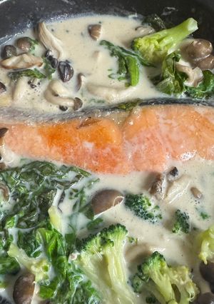 具材なんでも簡単鮭の豆乳クリーム煮-レシピのメイン写真