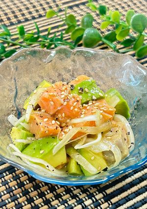 和えるだけ★アボカドとサーモンのわさび醤油レモン-レシピのメイン写真