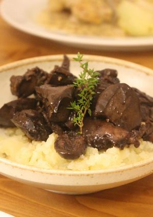 鶏レバーの赤ワイン煮-レシピのメイン写真