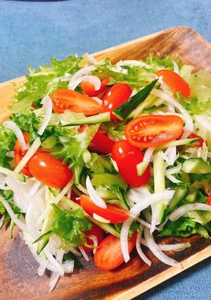 甘いトマトとシャキシャキ系サラダ-レシピのメイン写真