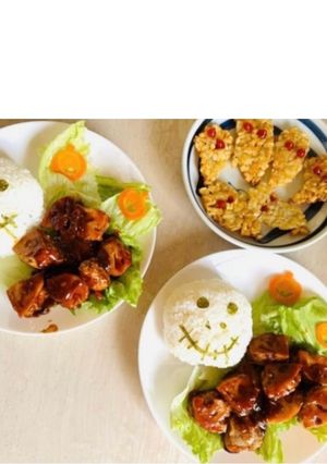 ハロウィンプレート❣️ジャックご飯-レシピのメイン写真